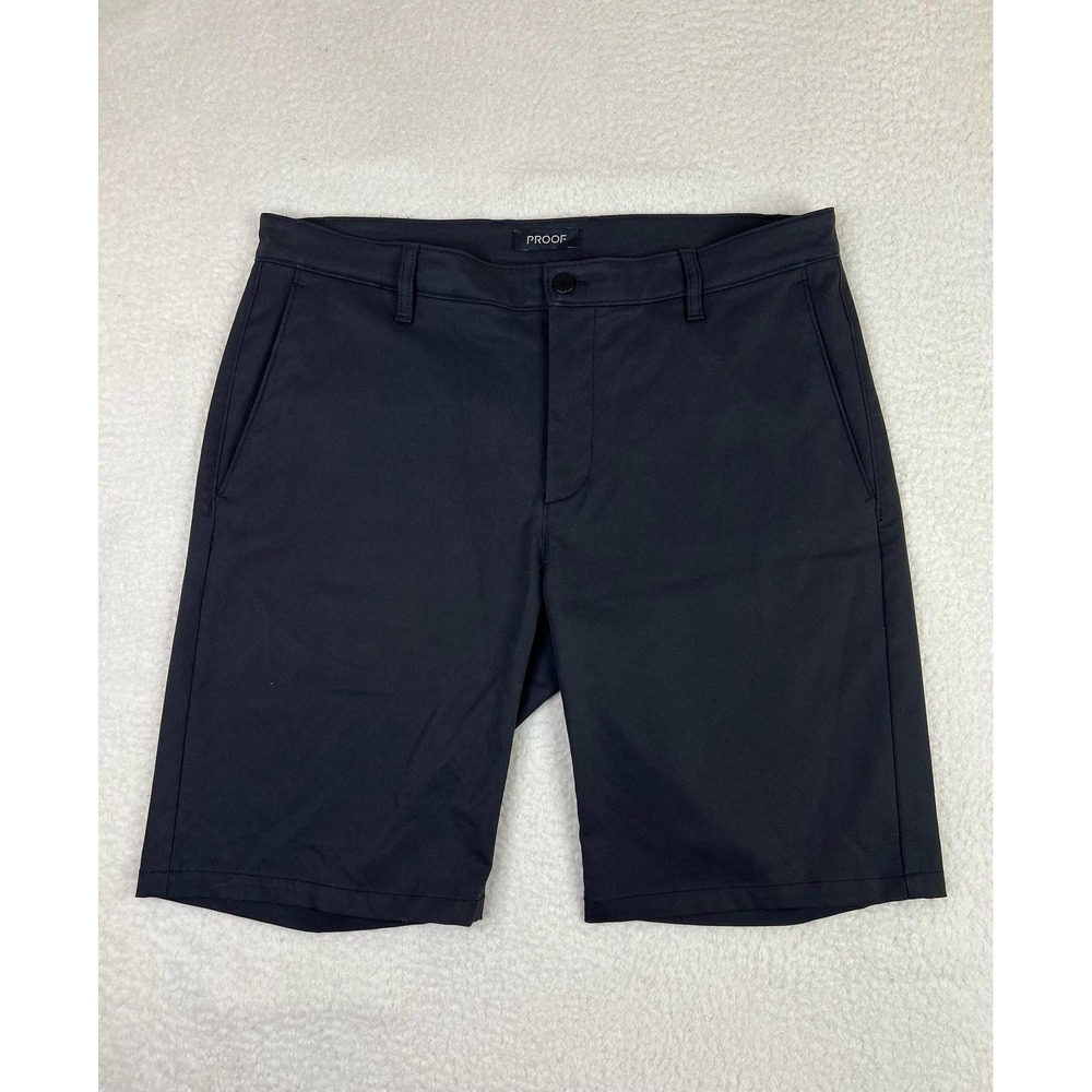 Proof Shorts Mens 36 Gray 10" Inseam Microfiber‎ Chino Performance Casual Travel